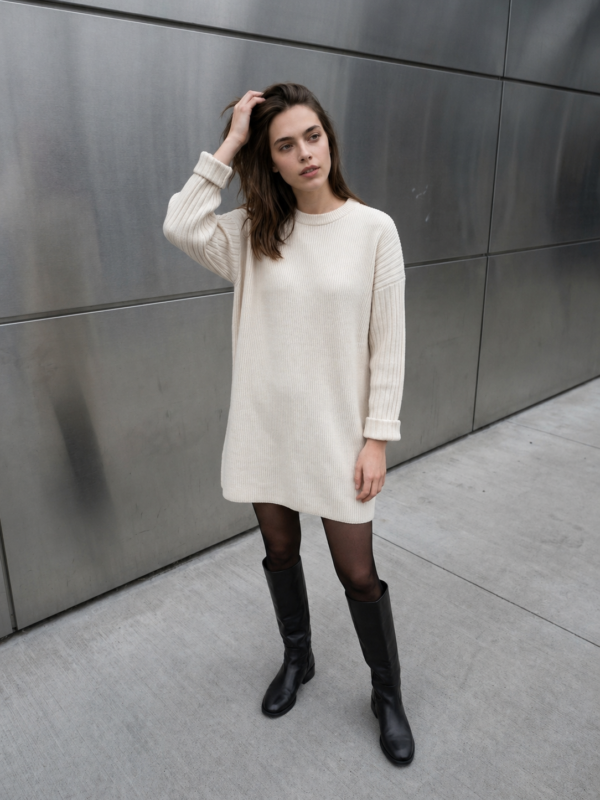 Vestido Cuello Redondo