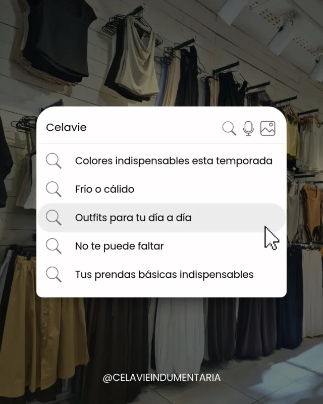 ✨ OUTFITS PARA TODOS LOS DÍAS, CON EL ESTILO CELAVIE ✨

Porque vestirte para tu día a día también puede ser una oportunidad para sentirte increíble. 🤍

En Celavie encontrás prendas versátiles, cómodas y fáciles de combinar, ideales para acompañarte en cada plan, desde una salida casual hasta esos días en los que querés verte más arreglada sin complicarte.

Renová tus looks con Celavie✨ y descubrí todas las opciones que tenemos para vos y para tu negocio.

Disponible para venta mayorista. 📦
📲 Consultanos por stock, colores y catálogo completo.

🛍️www.celavie.com.ar
📍Cuenca 544, CABA

#Celavie #avellaneda #primavera🌸 #paratí #ventamayorista